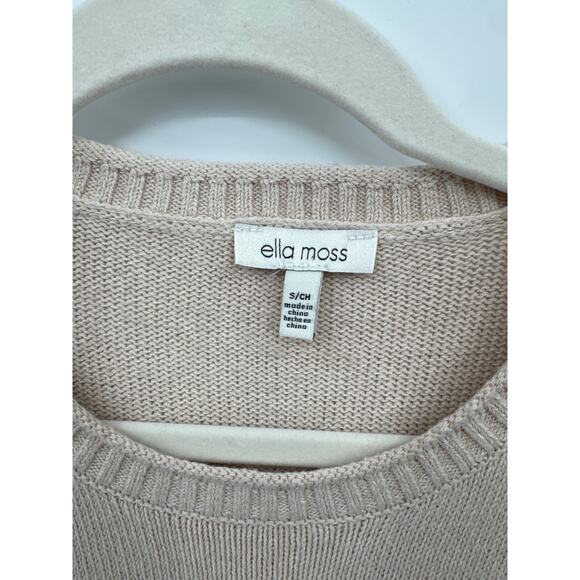 Ella Moss Super Soft pale Pink Crew Knit Sweater Size Small Lightweight EUC - Picture 2 of 6
